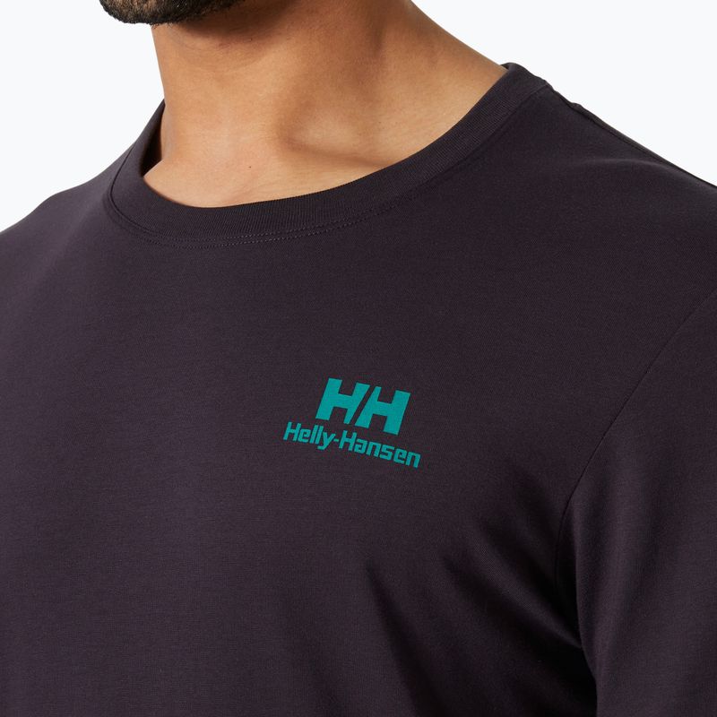 Pánske tričko Helly Hansen Nord Graphic black grape 3