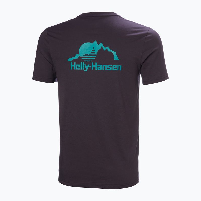 Pánske tričko Helly Hansen Nord Graphic black grape 5