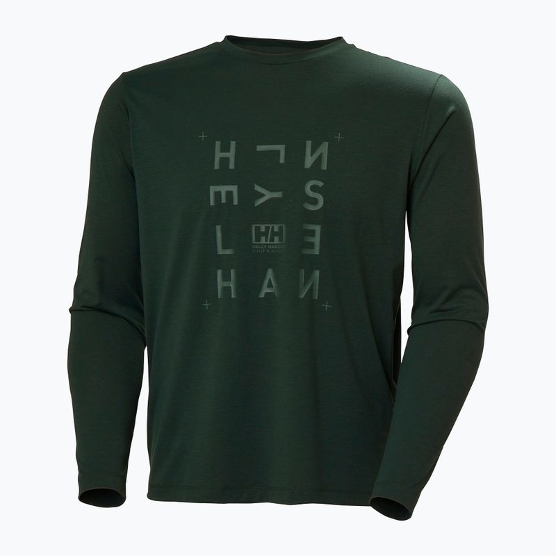 Pánske tričko longsleeve Helly Hansen Skog Graphic dark jungle 5