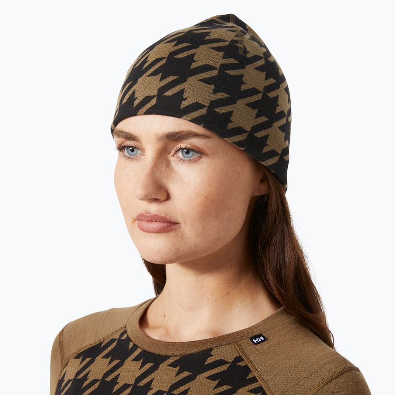 Zimná čiapka Helly Hansen Lifa Merino sepia houndstooth aop 2