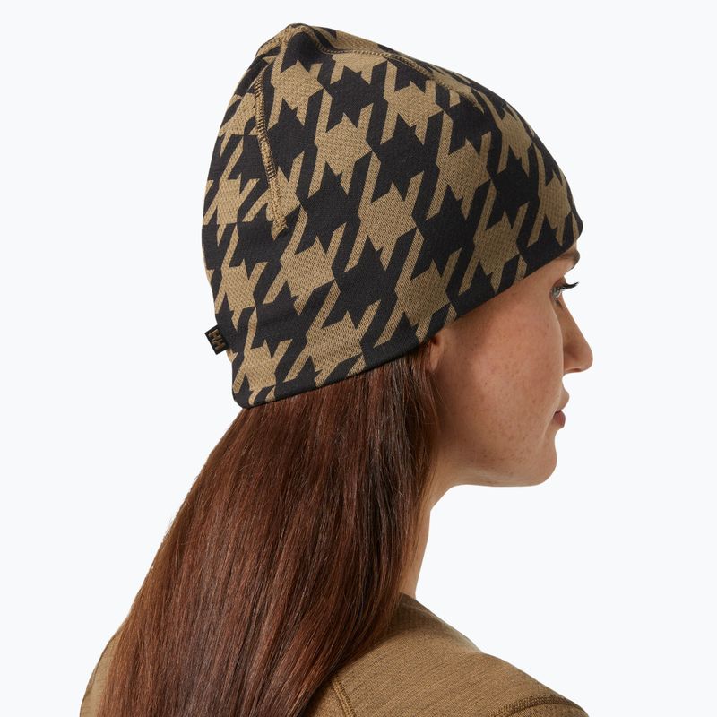 Zimná čiapka Helly Hansen Lifa Merino sepia houndstooth aop 3