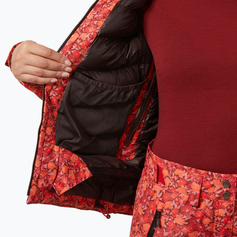 Dámska lyžiarska bunda Helly Hansen Valdisere 3.0 red floral aop 8