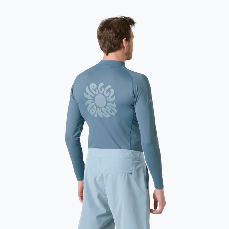 Pánske plavecké tričko longsleeve Helly Hansen Waterwear Rashguard washed navy 2