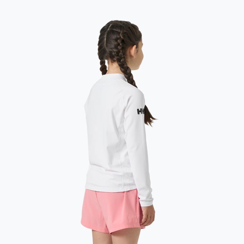 Detské plavecké tričko longsleeve Helly Hansen Waterwear Rashguard Jr white 2
