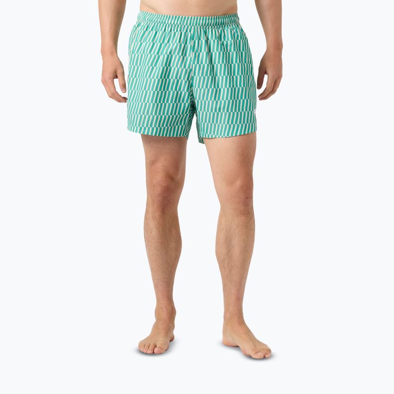 Pánske jachtárske šortky Helly Hansen Newport Trunk 4.5" dark mint offset stripe ao 3