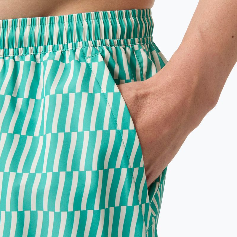 Pánske jachtárske šortky Helly Hansen Newport Trunk 4.5" dark mint offset stripe ao 5