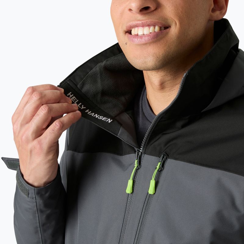 Pánska jachtárska bunda Helly Hansen Crew Hooded Midlayer 2 thunder grey 4