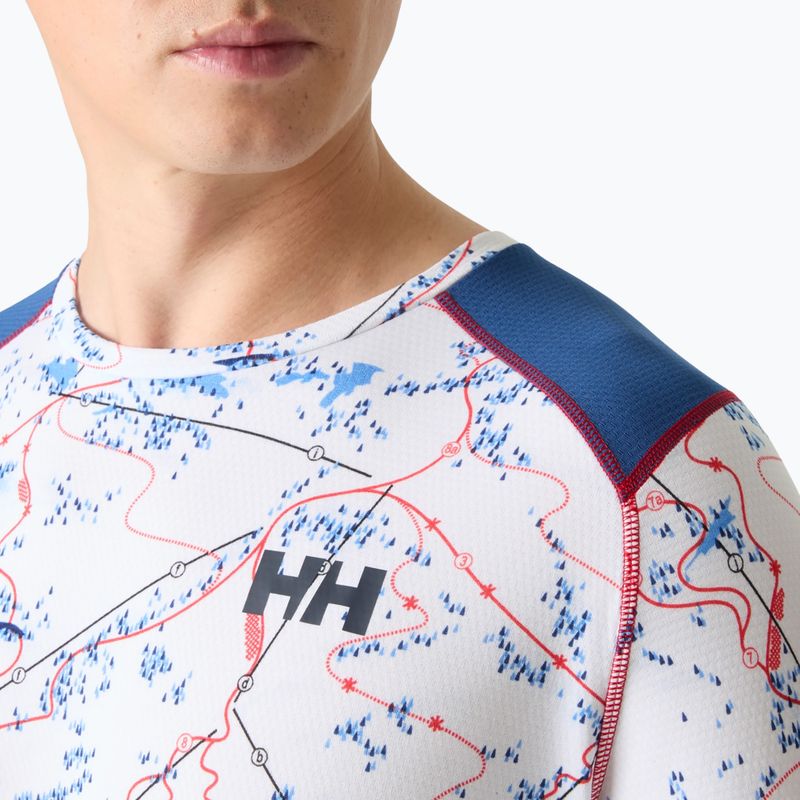 Pánska termo mikina Helly Hansen Lifa Active white slope map aop 3