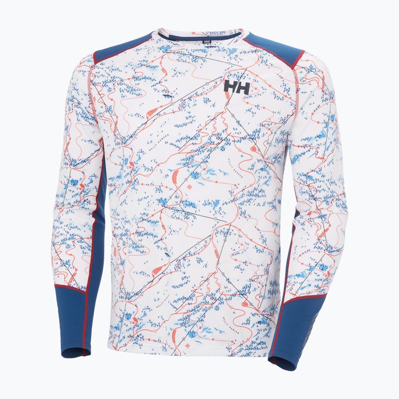Pánska termo mikina Helly Hansen Lifa Active white slope map aop 5