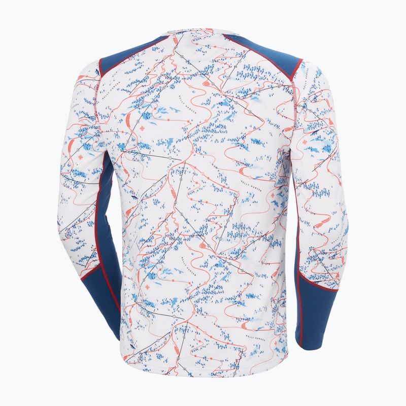 Pánska termo mikina Helly Hansen Lifa Active white slope map aop 6