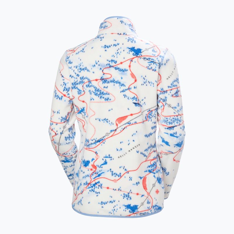 Dámska fleecová mikina Helly Hansen Maridalen Printed Fleece white slope map aop 5