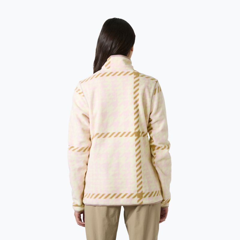 Dámska fleecová mikina Helly Hansen Maridalen Printed Fleece pink shake broxburn plaid 2