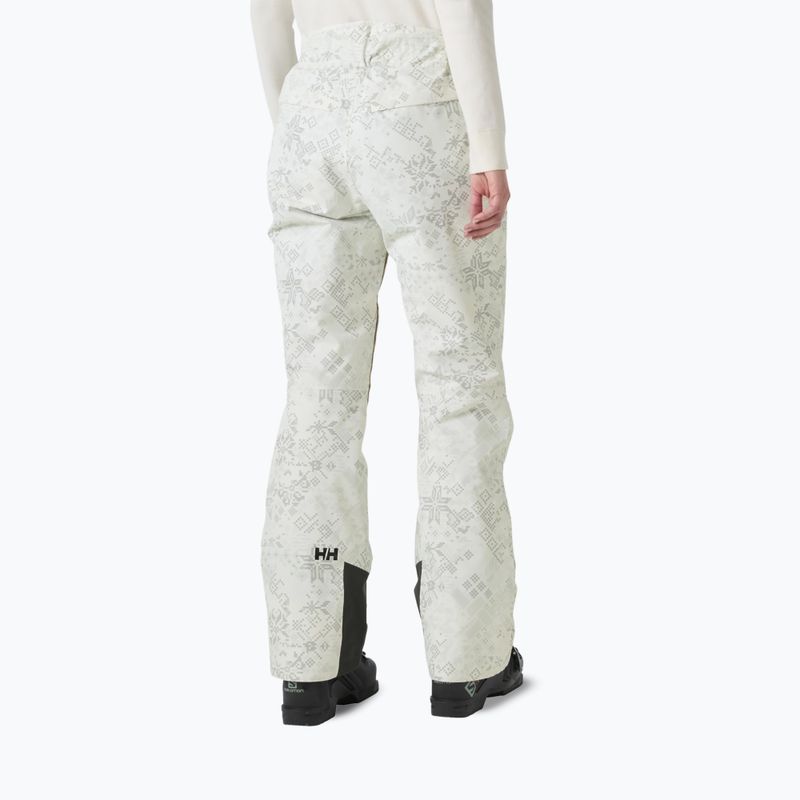 Dámske lyžiarske nohavice Helly Hansen Legendary Insulated cream new nordic aop 2