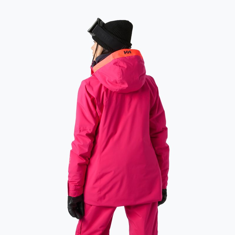 Dámska lyžiarska bunda Helly Hansen Powshot cranberry 2