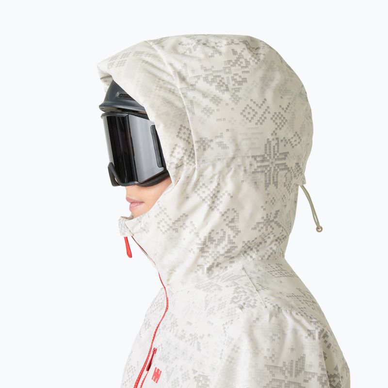 Dámska lyžiarska bunda Helly Hansen Valdisere 3.0 cream new nordic aop 3
