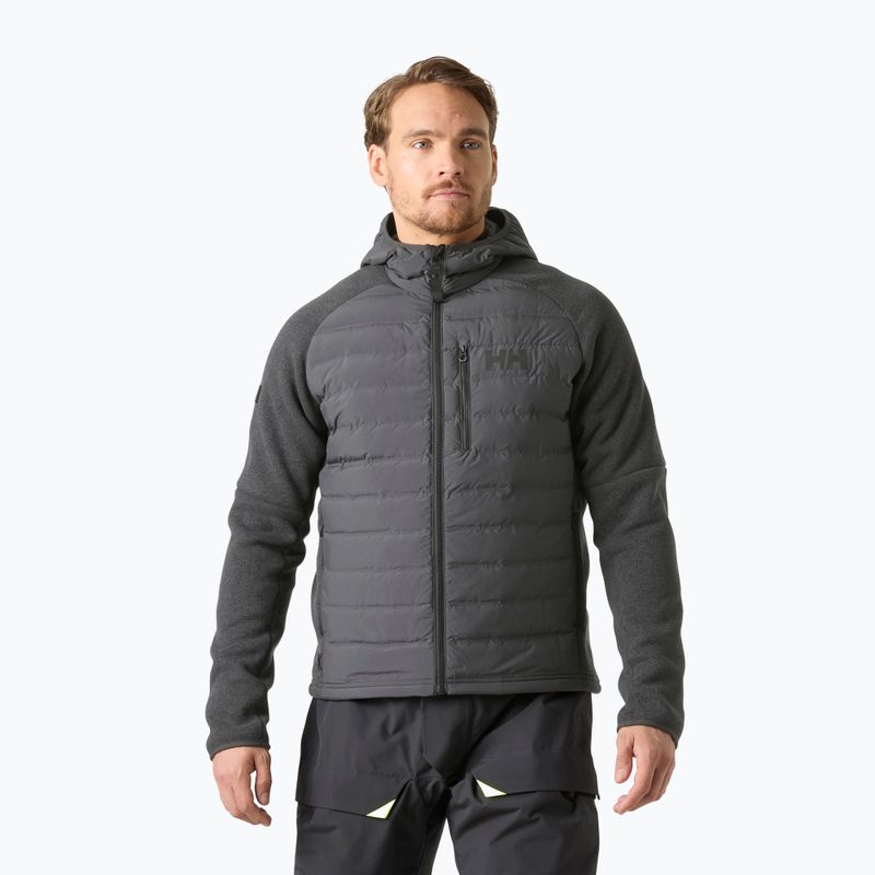 Pánska hybridná bunda Helly Hansen Skagen Hybrid Knit Insulator ebony