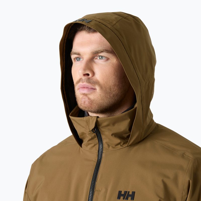 Pánska jachtárska bunda Helly Hansen HP Racing Lifaloft Hood sepia 3