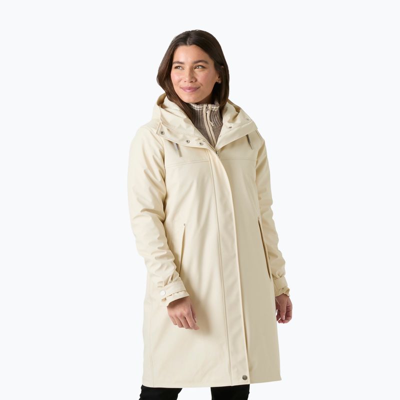 Dámsky kabát do dažďa Helly Hansen Moss Ins Pu Coat cream