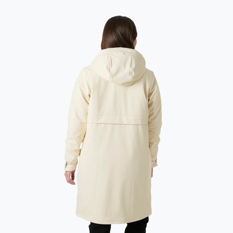 Dámsky kabát do dažďa Helly Hansen Moss Ins Pu Coat cream 2