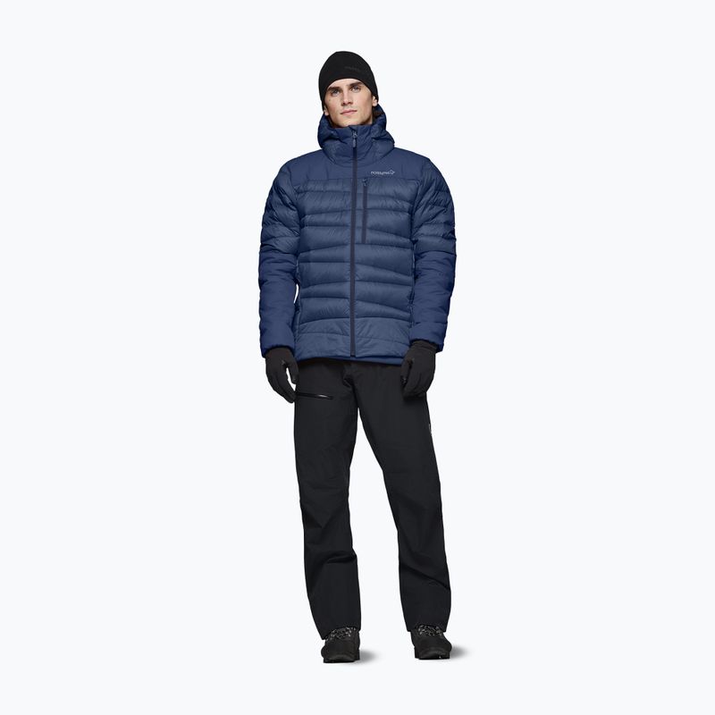 Pánska páperová bunda NORRONA Falketind Down 750 Zip Hood indigo night 2
