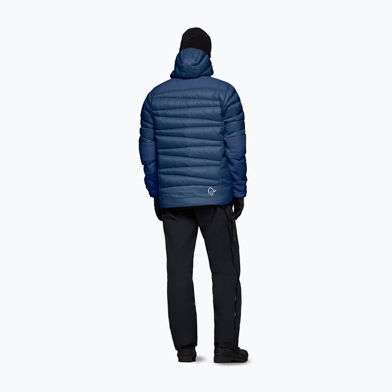 Pánska páperová bunda NORRONA Falketind Down 750 Zip Hood indigo night 3