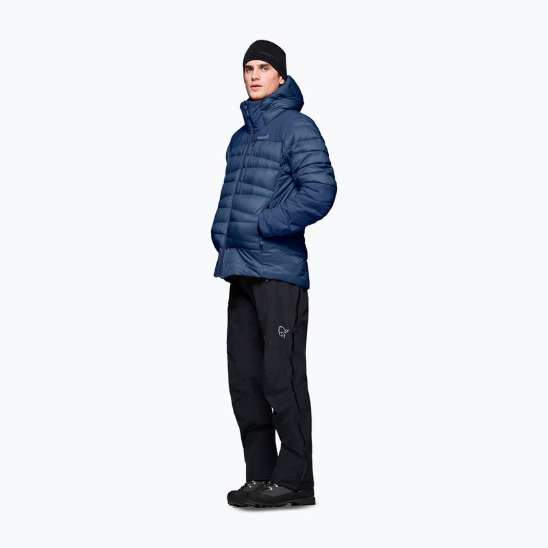 Pánska páperová bunda NORRONA Falketind Down 750 Zip Hood indigo night 4