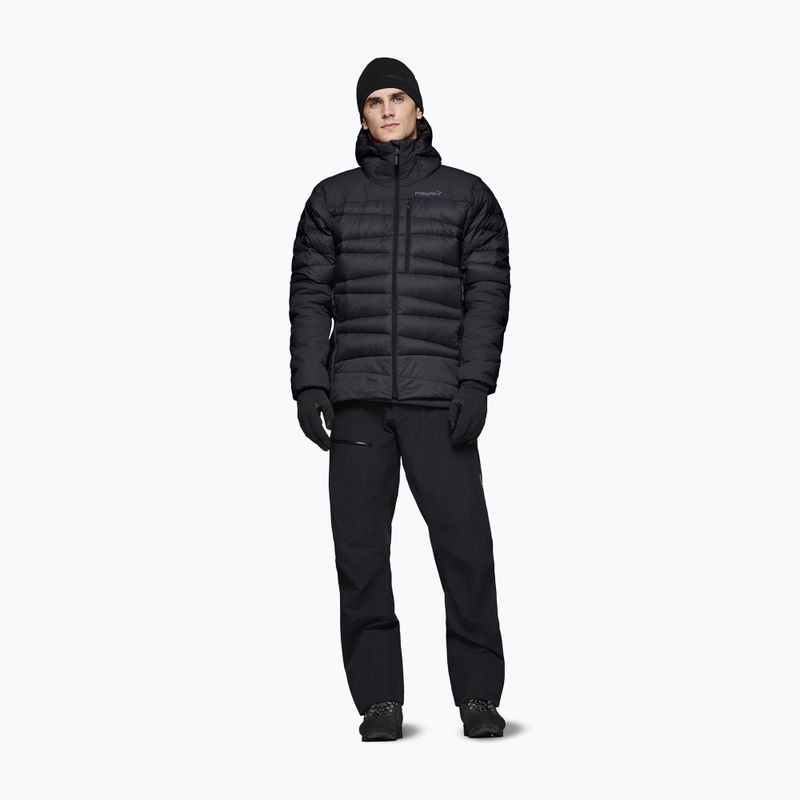 Pánska páperová bunda NORRONA Falketind Down 750 Zip Hood caviar black 2