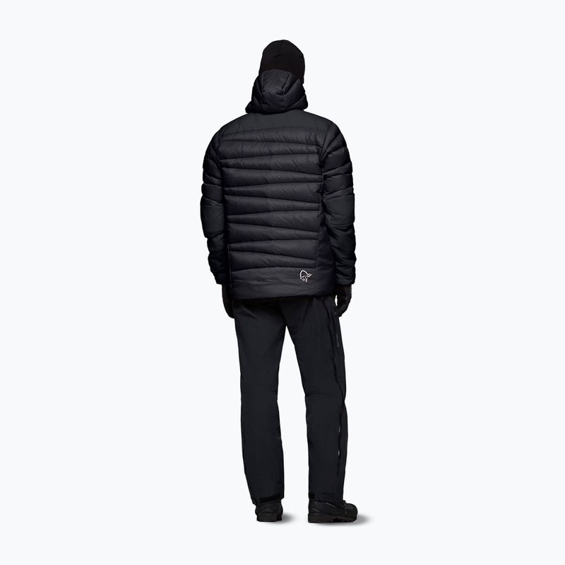 Pánska páperová bunda NORRONA Falketind Down 750 Zip Hood caviar black 3