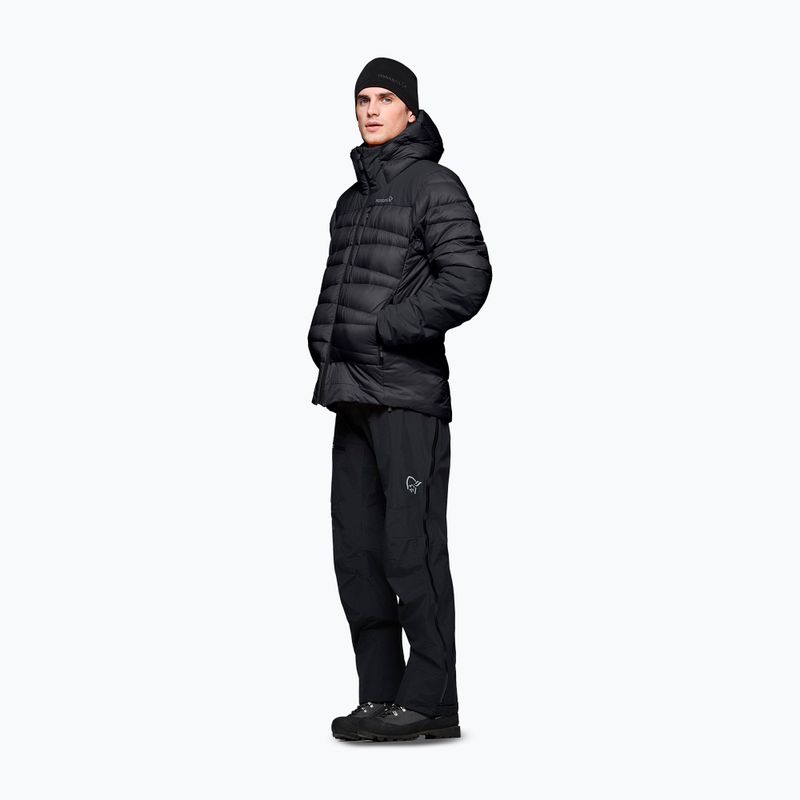Pánska páperová bunda NORRONA Falketind Down 750 Zip Hood caviar black 4