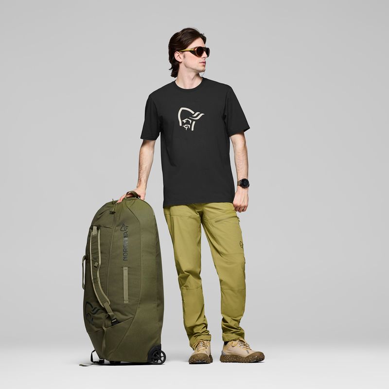 Pánske tričko NORRONA Cotton Viking caviar black/snowdrop 2