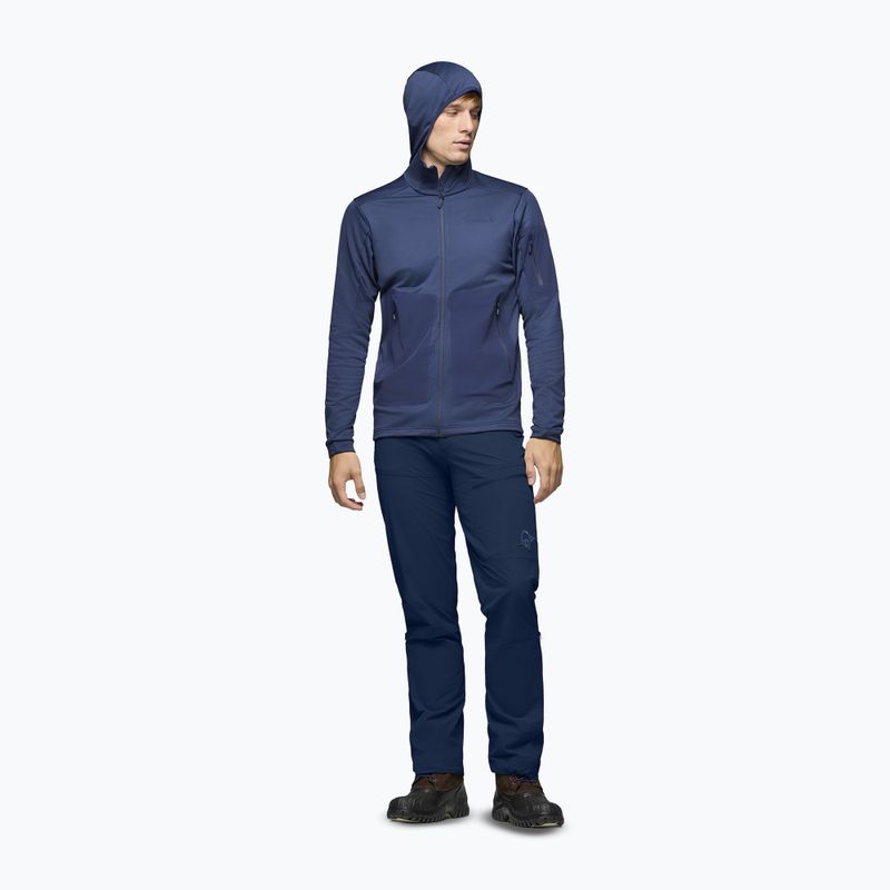 Pánska trekingová mikina NORRONA Falketind Warm2 Stretch Hood indigo night 2