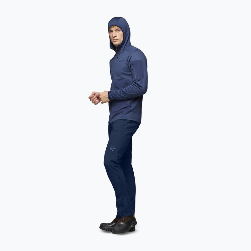 Pánska trekingová mikina NORRONA Falketind Warm2 Stretch Hood indigo night 4