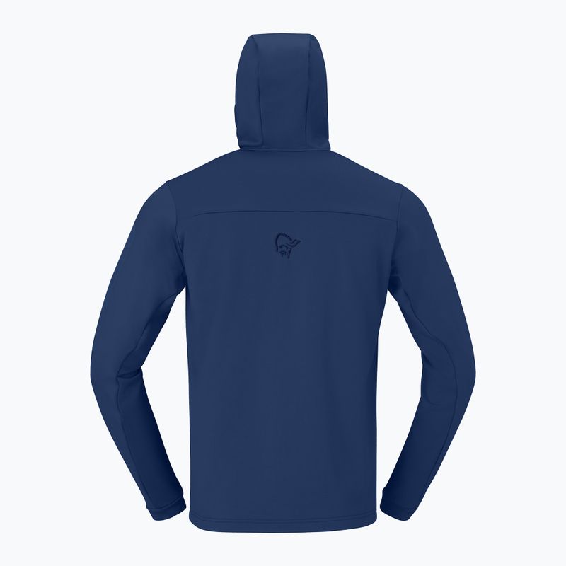 Pánska trekingová mikina NORRONA Falketind Warm2 Stretch Hood indigo night 6