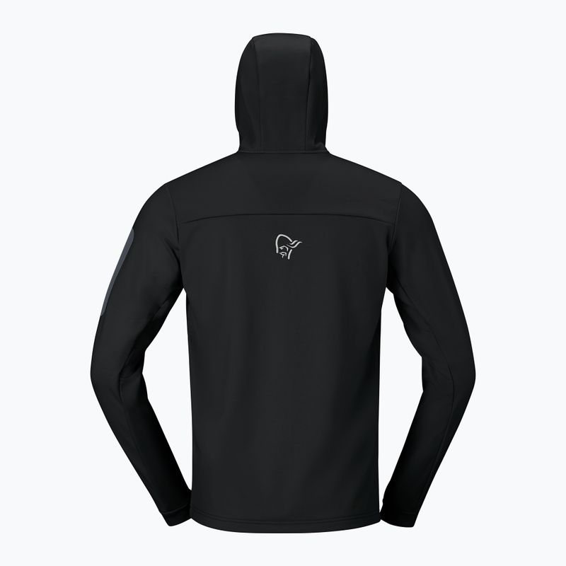 Pánska trekingová mikina NORRONA Falketind Warm2 Stretch Hood caviar black 6
