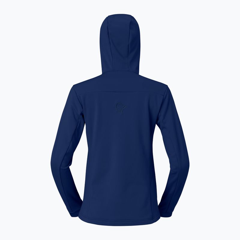 Dámska trekingová mikina NORRONA Falketind Warm2 Stretch Hood indigo night 6