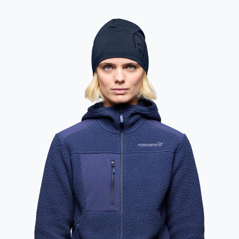 Zimná čiapka NORRONA PureUll 180 Beanie indigo night 2