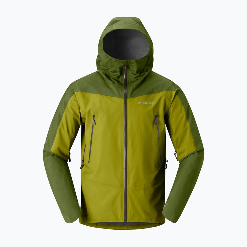 Pánska nepremokavá bunda NORRONA Falketind Gore-Tex golden lime/pesto 4