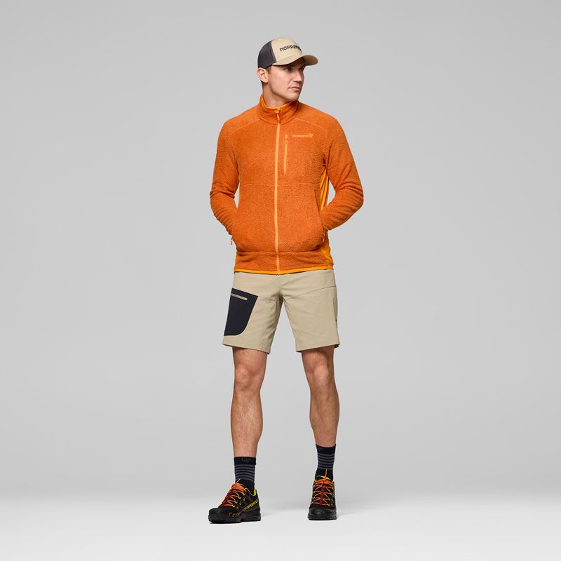 Pánska flísová mikina NORRONA Falketind Warm1 Active gold flame/exuberance 2