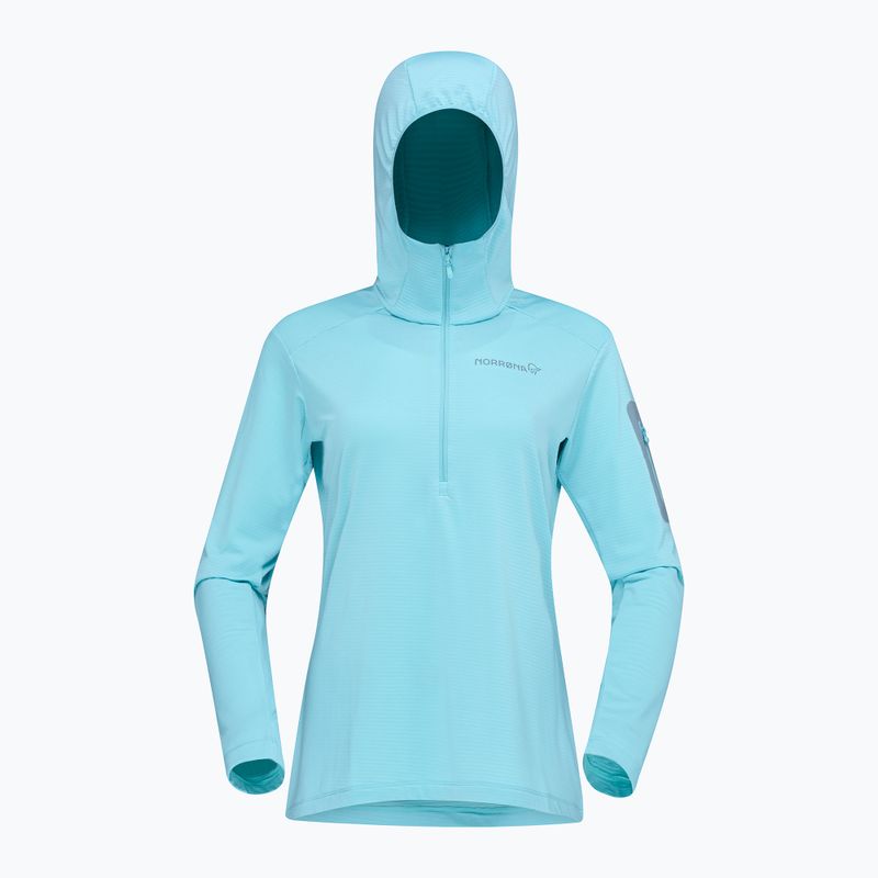 Dámska trekingová mikina NORRONA Falketind Warm1 Hood aqua haze/trooper 5