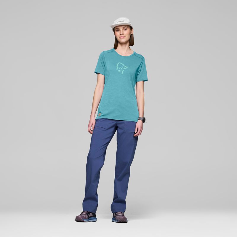 Dámske tričko NORRONA Femund Equaliser Merino brittany blue 2
