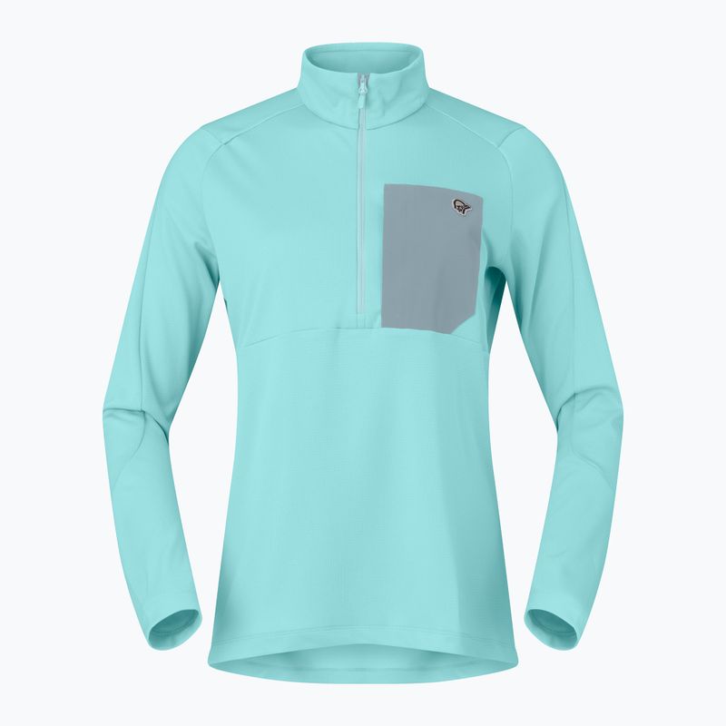 Dámska trekingová mikina NORRONA Femund Warm1 Zip Neck aqua haze/trooper 5