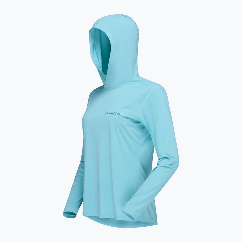 Dámska trekingová mikina NORRONA Femund Tech Hood aqua haze 8