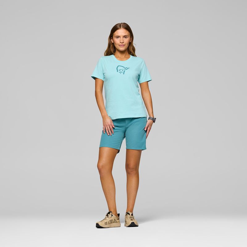 Dámske tričko NORRONA Cotton Viking aqua haze 2