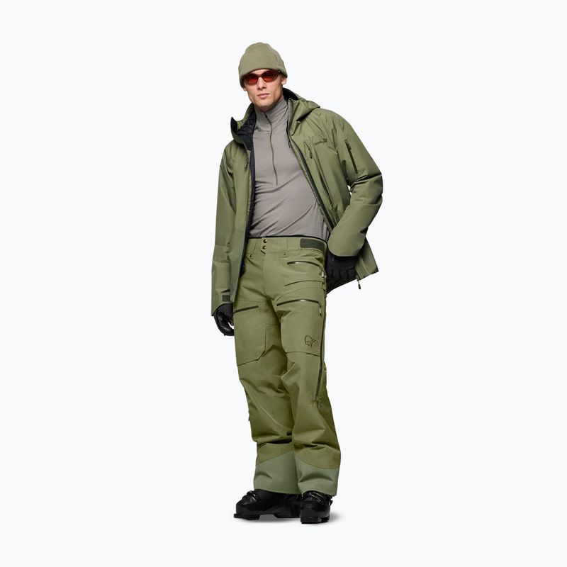 Pánske lyžiarske nohavice Norrona Lofoten Gore-Tex Insulated deep lichen green 2