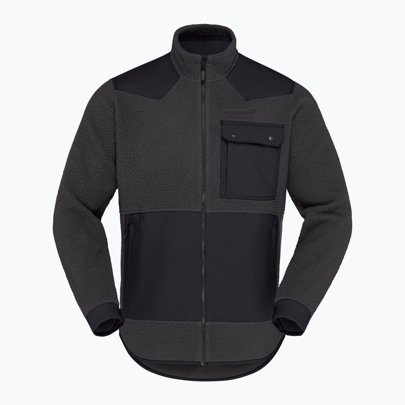 Pánska fleecová mikina Norrona Tamok Warm3 phantom/caviar black 5