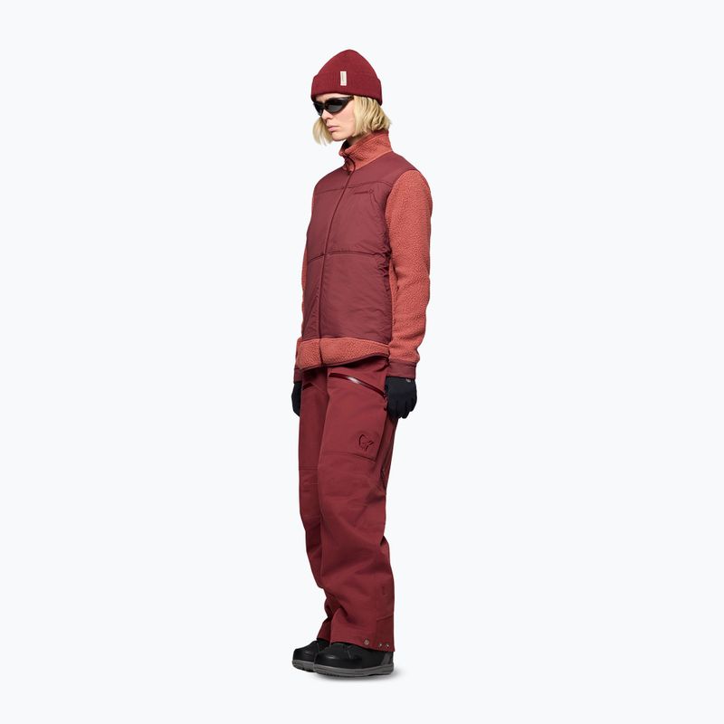 Pánska fleecová mikina Norrona Tamok Warm3 cowhide/port 4