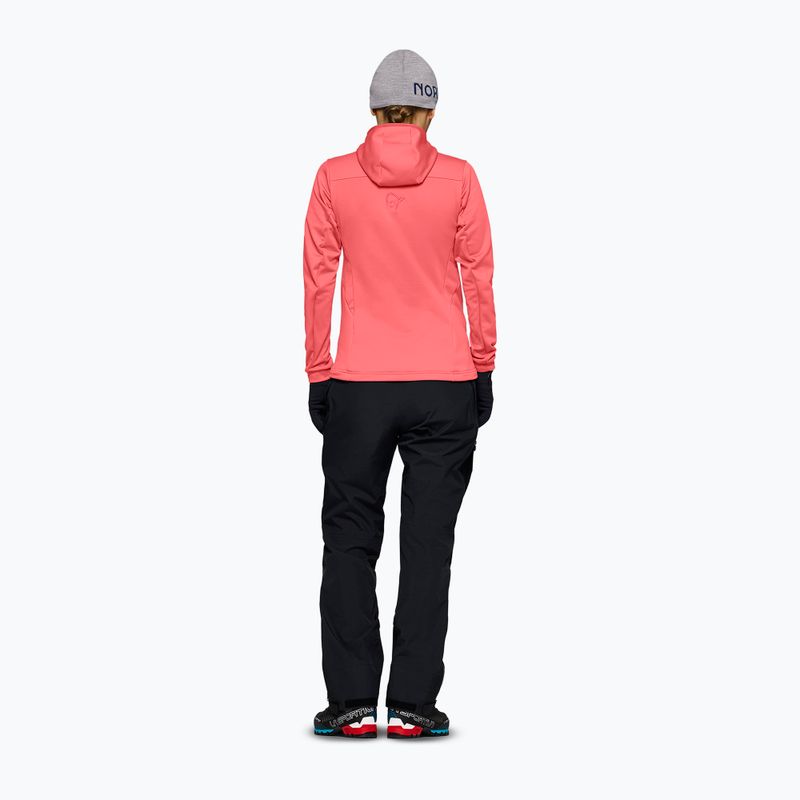 Dámska trekingová mikina NORRONA Falketind Warm2 Stretch Hood deep sea coral/baked apple 3
