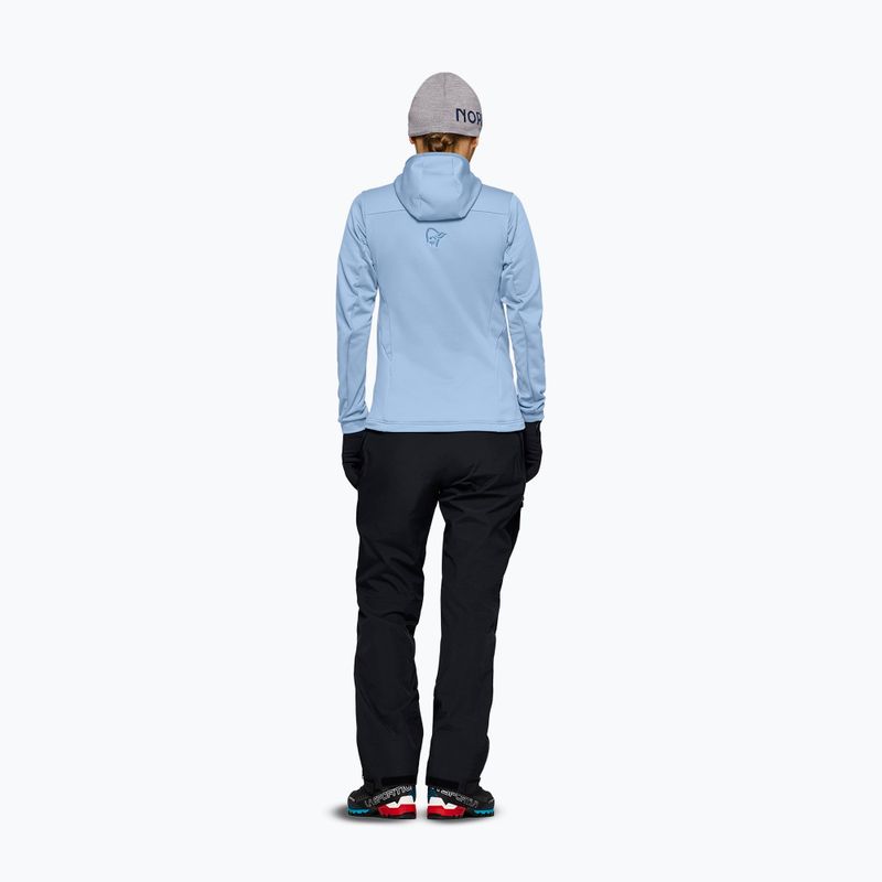 Dámska trekingová mikina NORRONA Falketind Warm2 Stretch Hood cashmere blue/allure 3