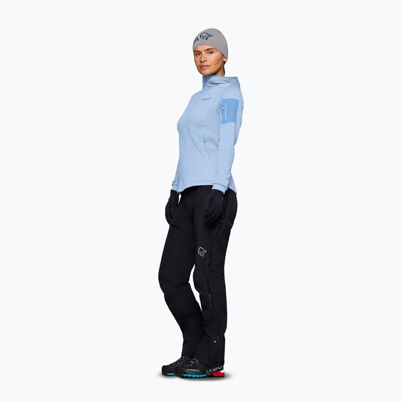Dámska trekingová mikina NORRONA Falketind Warm2 Stretch Hood cashmere blue/allure 4