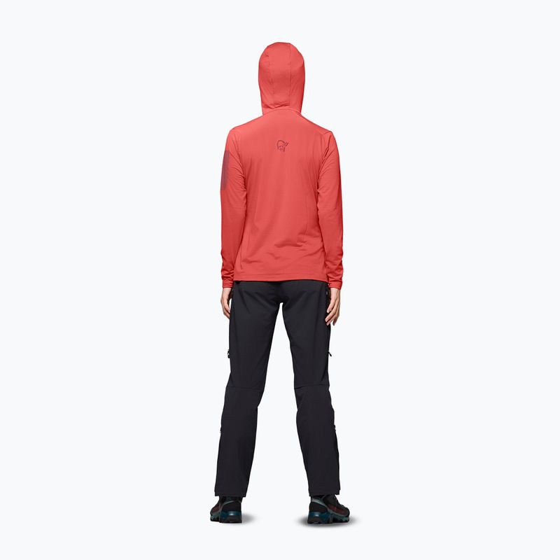 Dámska trekingová mikina NORRONA Falketind Warm1 Hood deep sea coral/baked apple 3